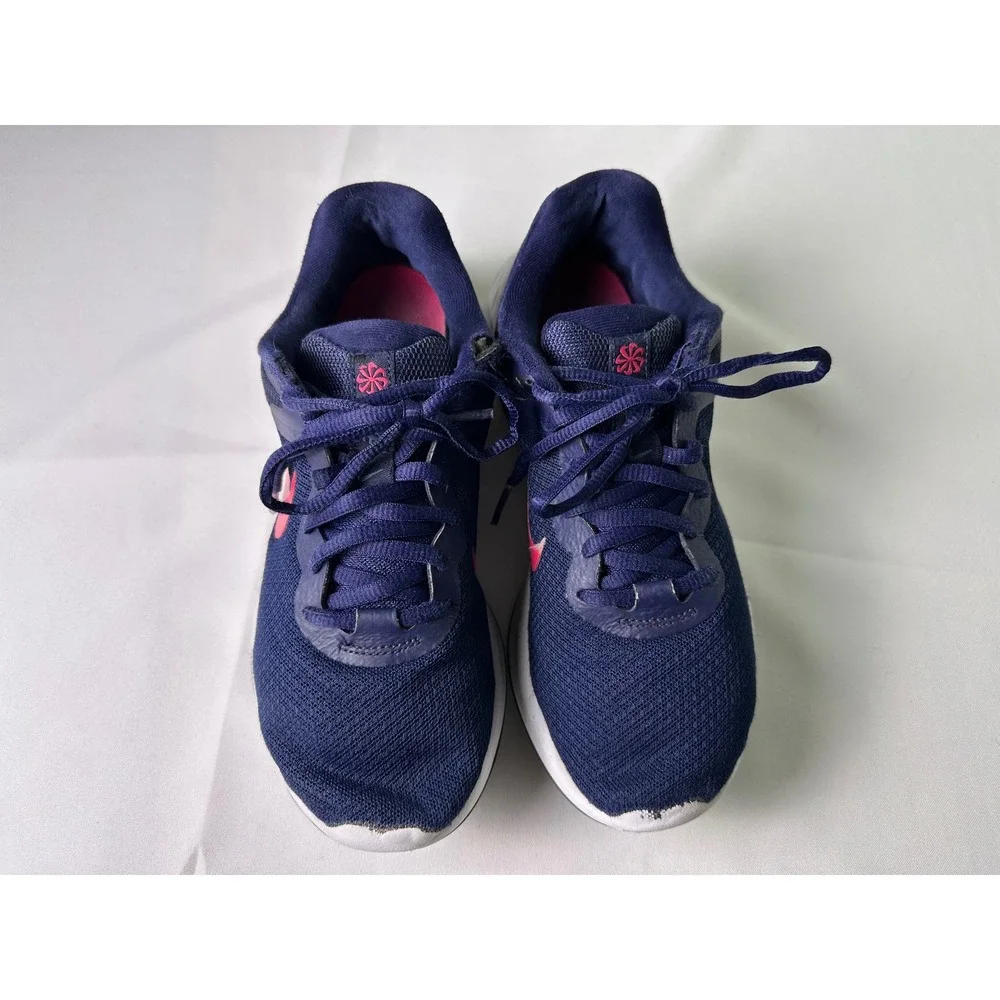 Nike Revolution 6 Running Shoes Women US 8 Blue Pink Athletic Sneaker DC3729-401